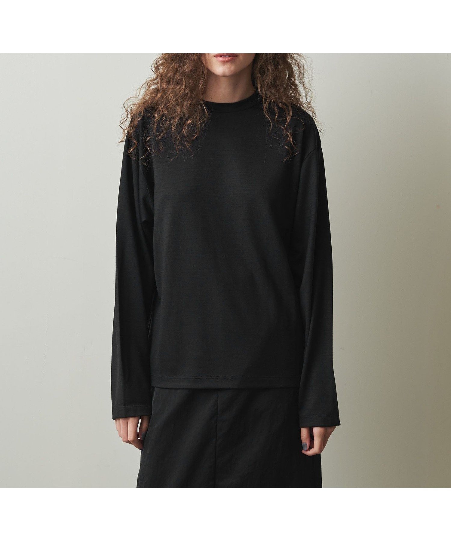 【ビューティ&ユース ユナイテッドアローズ/BEAUTY&YOUTH / UNITED ARROWS】のSteven Alan ウール ジャージー ロングスリーブ Tシャツ インテリア・キッズ・メンズ・レディースファッション・服の通販 founy(ファニー) 　ファッション　Fashion　レディースファッション　WOMEN　トップス・カットソー　Tops/Tshirt　シャツ/ブラウス　Shirts/Blouses　ロング / Tシャツ　T-Shirts　おすすめ　Recommend　シンプル　Simple　ジャージー　Jersey　スタンダード　Standard　スリーブ　Sleeve　ロング　Long　エレガント 上品　Elegant　BLACK|ID: prp329100004494546 ipo3291000000031697608