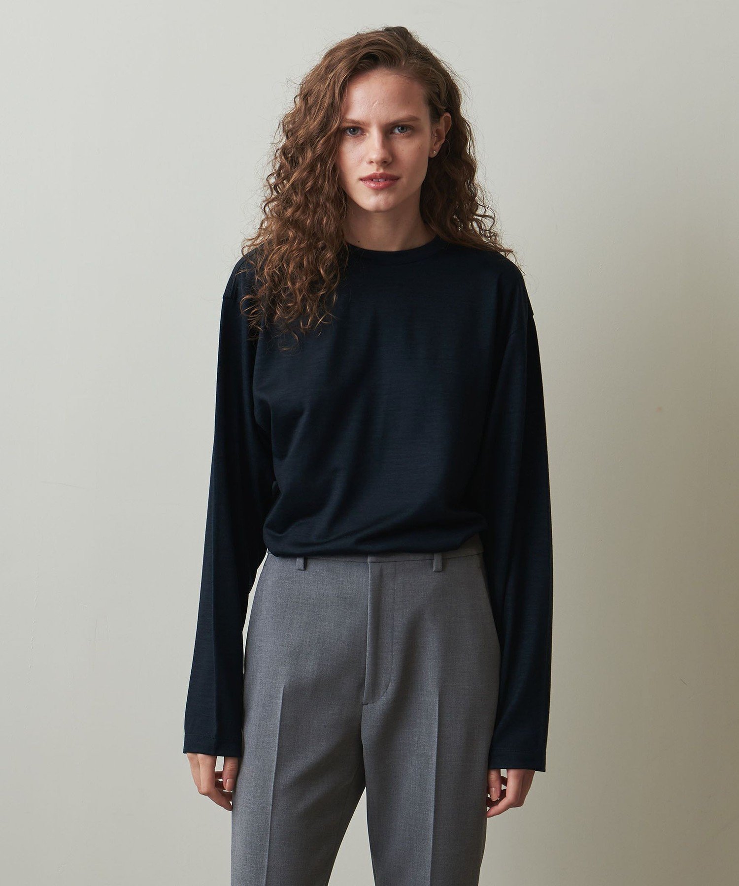 【ビューティ&ユース ユナイテッドアローズ/BEAUTY&YOUTH / UNITED ARROWS】のSteven Alan ウール ジャージー ロングスリーブ Tシャツ インテリア・キッズ・メンズ・レディースファッション・服の通販 founy(ファニー) 　ファッション　Fashion　レディースファッション　WOMEN　トップス・カットソー　Tops/Tshirt　シャツ/ブラウス　Shirts/Blouses　ロング / Tシャツ　T-Shirts　おすすめ　Recommend　シンプル　Simple　ジャージー　Jersey　スタンダード　Standard　スリーブ　Sleeve　ロング　Long　エレガント 上品　Elegant　DK.GREEN|ID: prp329100004494546 ipo3291000000031697611