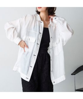 【バブ ブージュルード/Bab Bou Jeloud】のシアーシャツジャケット 人気、トレンドファッション・服の通販 founy(ファニー) ファッション Fashion レディースファッション WOMEN アウター Coat Outerwear ジャケット Jackets インナー Inner キャミソール Camisole シアー Sheer シンプル Simple トレンド Trend エレガント 上品 Elegant 再入荷 Restock/Back In Stock/Re Arrival 半袖 Short Sleeve 夏 Summer 春 Spring S/S・春夏 Ss・Spring/Summer 長袖 Long Sleeve |ID:prp329100004495011