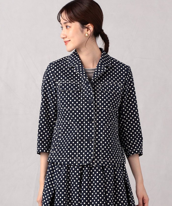 【コムサイズム/COMME CA ISM】の【セットアップ対応】 ウォッシャブル ドットプリント ジャケット インテリア・キッズ・メンズ・レディースファッション・服の通販 founy(ファニー) https://founy.com/ ファッション Fashion レディースファッション WOMEN アウター Coat Outerwear ジャケット Jackets ウォッシャブル Washable コンパクト Compact ジャケット Jacket ストレッチ Stretch セットアップ Set Up ドット Dot フレンチ French ブロード Broad プリント Print |ID: prp329100004495058 ipo3291000000031746321