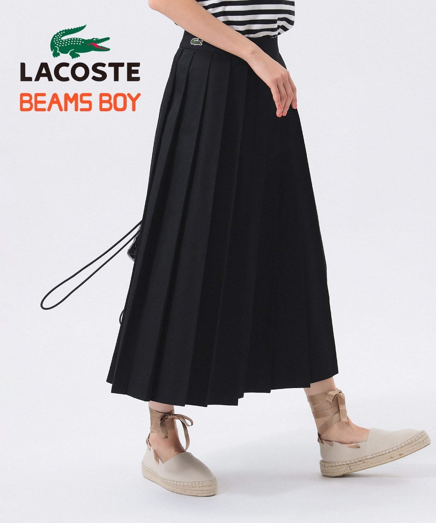 【ビームス ウイメン/BEAMS】の【期間限定+10%ポイントバック】【別注】LACOSTE / プリーツ スカート 25SS インテリア・キッズ・メンズ・レディースファッション・服の通販 founy(ファニー) 　ファッション　Fashion　レディースファッション　WOMEN　スカート　Skirt　プリーツスカート　Pleated Skirts　バッグ　Bag　カーディガン　Cardigan　スニーカー　Sneakers　スペシャル　Special　フロント　Front　プリーツ　Pleats　ポロシャツ　Polo Shirt　別注　Special Order　おすすめ　Recommend　夏　Summer　エレガント 上品　Elegant　2025年　2025　2025春夏・S/S　Ss,Spring/Summer,2025　BLACK|ID: prp329100004495466 ipo3291000000031943961
