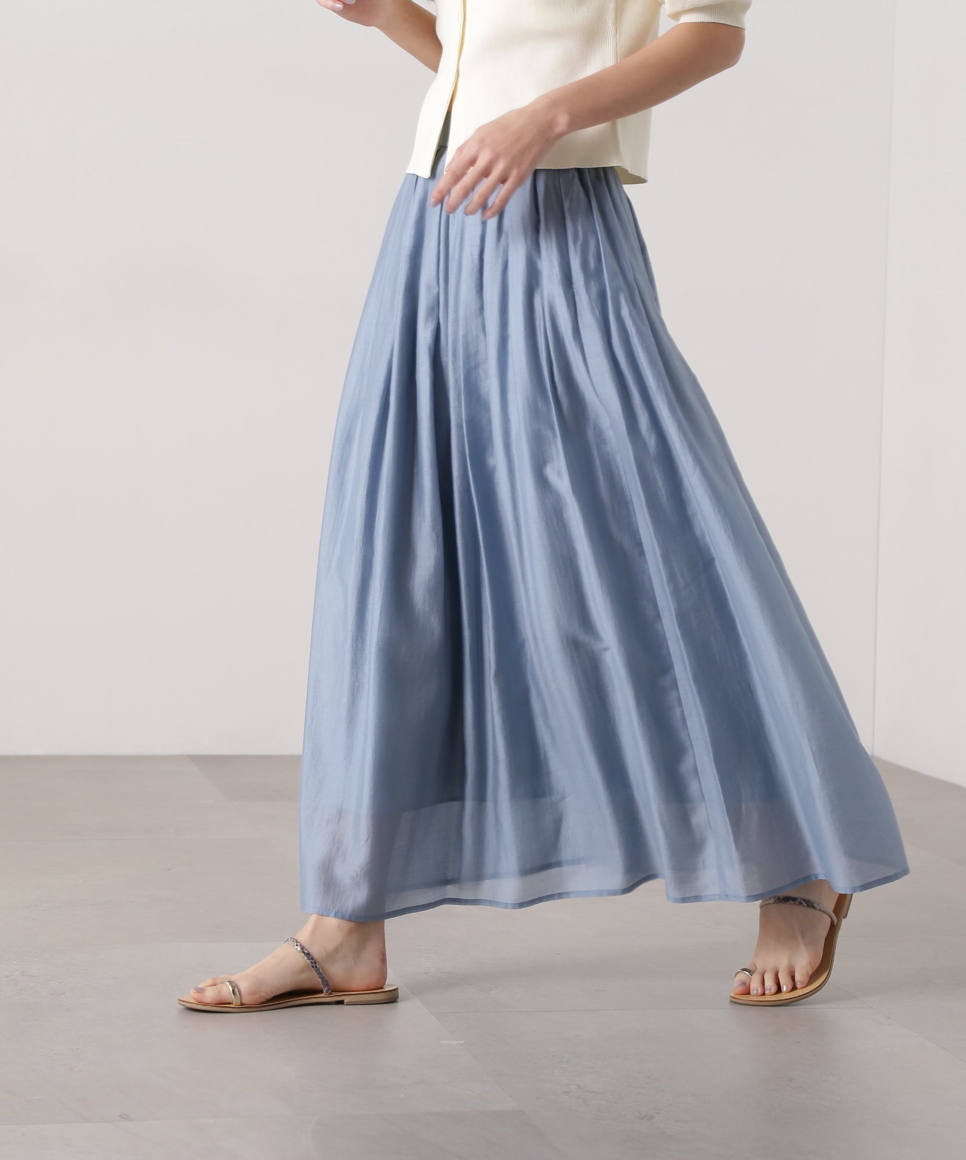 【エヌ ナチュラルビューティーベーシック/N.Natural Beauty basic】のシアーローンタックフレアスカート インテリア・キッズ・メンズ・レディースファッション・服の通販 founy(ファニー) 　ファッション　Fashion　レディースファッション　WOMEN　スカート　Skirt　Aライン/フレアスカート　Flared A-Line Skirts　フレア　Flare　ブルー|ID: prp329100004495597 ipo3291000000031706653
