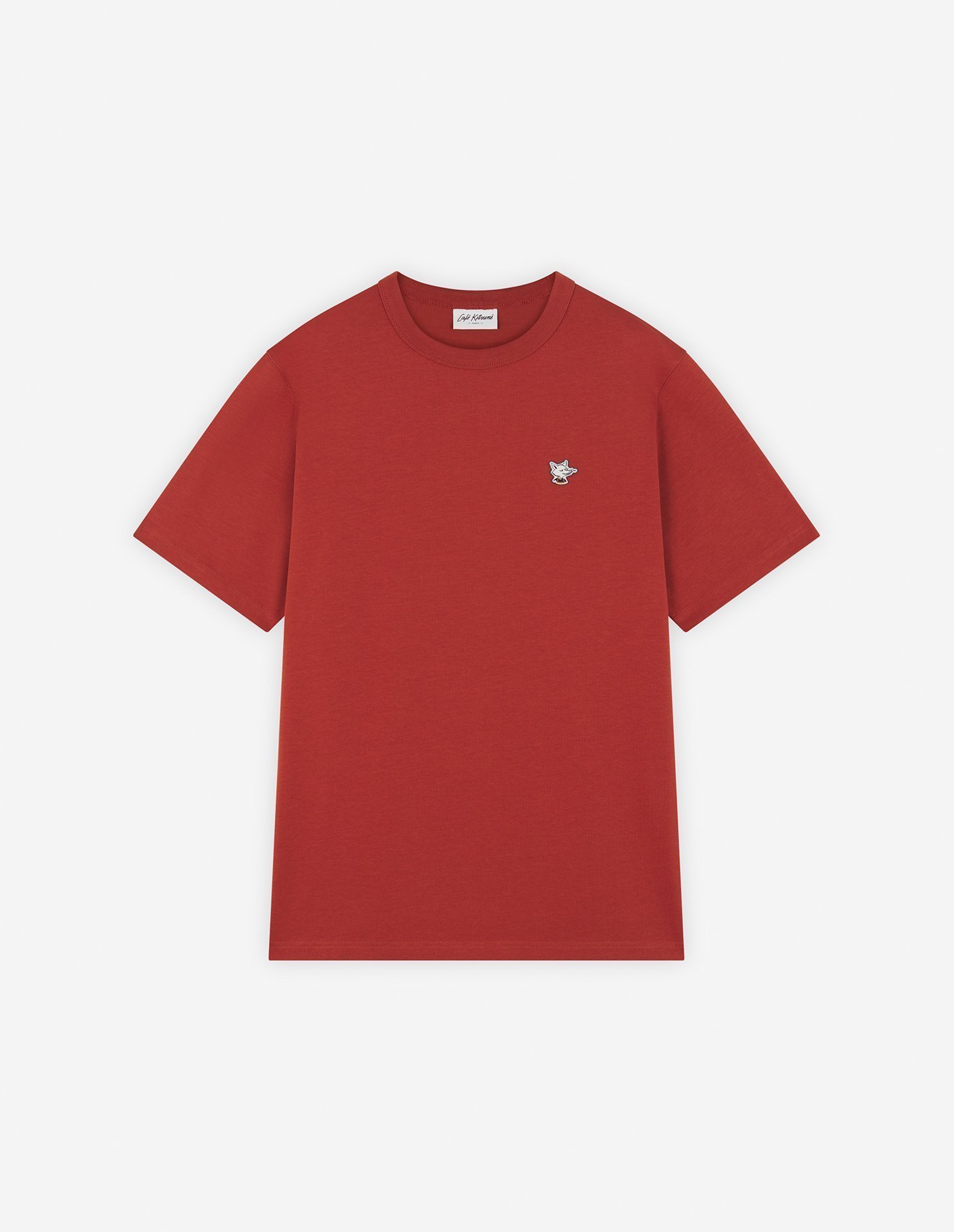 【メゾン キツネ/MAISON KITSUNE】のCafe Kitsune/BARISTA FOX PATCH RELAXED TEE-SHIRT インテリア・キッズ・メンズ・レディースファッション・服の通販 founy(ファニー) 　ファッション　Fashion　レディースファッション　WOMEN　トップス・カットソー　Tops/Tshirt　シャツ/ブラウス　Shirts/Blouses　パッチ　Patch　フィット　Fit　リラックス　Relax　半袖　Short Sleeve　無地　Plain Color　ADZUKI|ID: prp329100004495852 ipo3291000000031892419