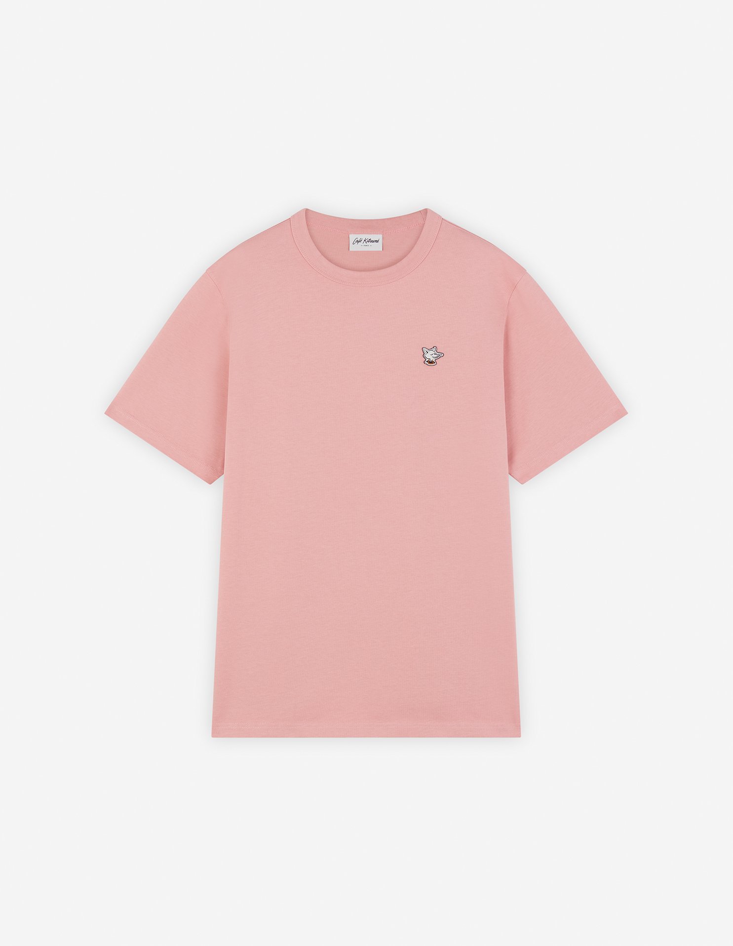 【メゾン キツネ/MAISON KITSUNE】のCafe Kitsune/BARISTA FOX PATCH RELAXED TEE-SHIRT インテリア・キッズ・メンズ・レディースファッション・服の通販 founy(ファニー) 　ファッション　Fashion　レディースファッション　WOMEN　トップス・カットソー　Tops/Tshirt　シャツ/ブラウス　Shirts/Blouses　パッチ　Patch　フィット　Fit　リラックス　Relax　半袖　Short Sleeve　無地　Plain Color　PINK JUICE|ID: prp329100004495852 ipo3291000000031892422