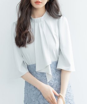 【セゾンドパピヨン/SAISON DE PAPILLON】の5分丈スリーブスタンドカラーブラウス 人気、トレンドファッション・服の通販 founy(ファニー) ファッション Fashion レディースファッション WOMEN トップス・カットソー Tops/Tshirt シャツ/ブラウス Shirts/Blouses オケージョン Occasion クラシカル Classical スタンド Stand スリーブ Sleeve エレガント 上品 Elegant 夏 Summer 春 Spring S/S・春夏 Ss・Spring/Summer 秋 Autumn/Fall |ID:prp329100004495919