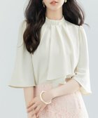 【セゾンドパピヨン/SAISON DE PAPILLON】の5分丈スリーブスタンドカラーブラウス 人気、トレンドファッション・服の通販 founy(ファニー) ファッション Fashion レディースファッション WOMEN トップス・カットソー Tops/Tshirt シャツ/ブラウス Shirts/Blouses オケージョン Occasion クラシカル Classical スタンド Stand スリーブ Sleeve エレガント 上品 Elegant 夏 Summer 春 Spring S/S・春夏 Ss・Spring/Summer 秋 Autumn/Fall thumbnail アイボリー|ID: prp329100004495919 ipo3291000000031995718