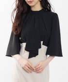 【セゾンドパピヨン/SAISON DE PAPILLON】の5分丈スリーブスタンドカラーブラウス 人気、トレンドファッション・服の通販 founy(ファニー) ファッション Fashion レディースファッション WOMEN トップス・カットソー Tops/Tshirt シャツ/ブラウス Shirts/Blouses オケージョン Occasion クラシカル Classical スタンド Stand スリーブ Sleeve エレガント 上品 Elegant 夏 Summer 春 Spring S/S・春夏 Ss・Spring/Summer 秋 Autumn/Fall thumbnail ブラック|ID: prp329100004495919 ipo3291000000031995720