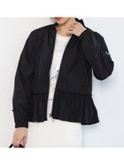【ヴァン/Vin】のフロントジップナイロンペプラムジャケット ブラック|ID: prp329100004496424 ipo3291000000032661075