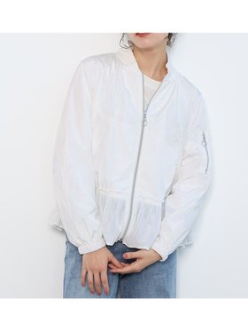 【ヴァン/Vin】のフロントジップナイロンペプラムジャケット 人気、トレンドファッション・服の通販 founy(ファニー) ファッション Fashion レディースファッション Fashion for Women アウター Coat / Outerwear Collection レディースジャケット・軽アウター Jackets ギャザー Gathered, Ruffled ポケット Pocket, Pocket Detail ロング Long, Long-Length |ID:prp329100004496424