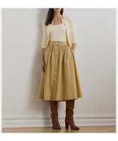 【ラルフローレン/RALPH LAUREN】のボタンフロント コットンブレンド スカート 人気、トレンドファッション・服の通販 founy(ファニー) ファッション Fashion レディースファッション WOMEN スカート Skirt シャーリング Shirring シルク Silk ストレッチ Stretch フロント Front ロング Long |ID:prp329100004496727