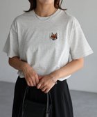 【リベリー/Riberry】のめがねキツネ胸刺繍半袖Tシャツ オートミール|ID: prp329100004496998 ipo3291000000031724366