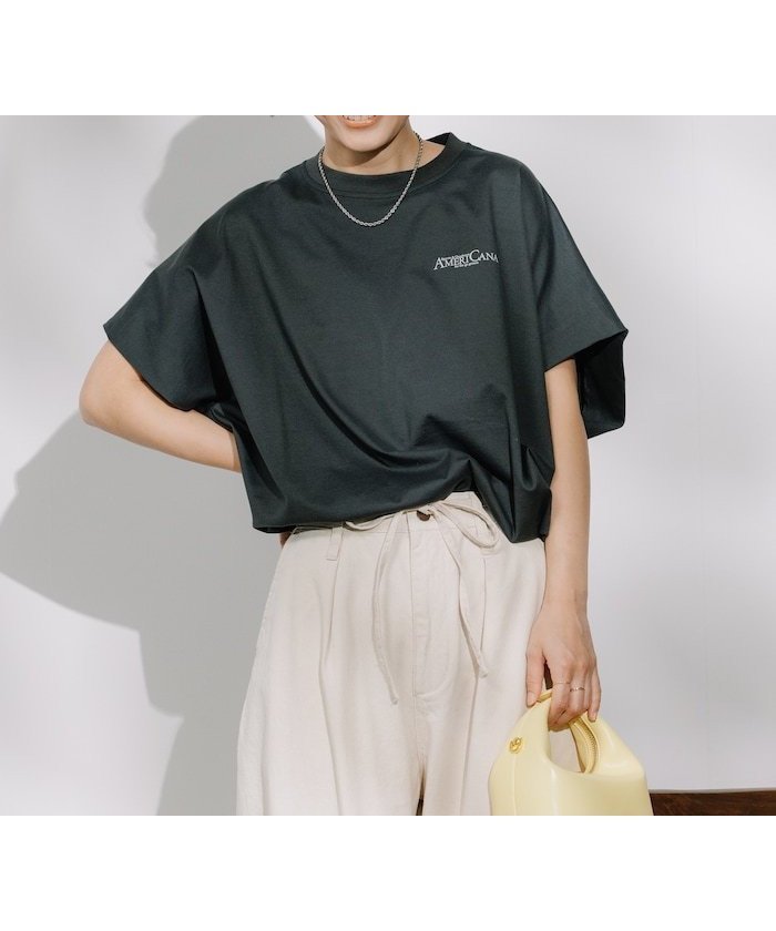 【フリークスストア/FREAK'S STORE】の別注 ロゴTシャツ 25SS インテリア・キッズ・メンズ・レディースファッション・服の通販 founy(ファニー) 　ファッション　Fashion　レディースファッション　Fashion for Women　トップス・カットソー　Cut & Sew Tops　シャツ・ブラウス・オフィスカジュアル　Elegant Blouses & Button-Ups　ロングTシャツ・Tシャツ　Longline T-Shirts & Tees　2025年　2025　2025春夏・S/S　Spring/Summer 2025 SS25　ジップ　Zip, Zipper　スペシャル　Special, Limited Edition　スリーブ　Sleeve, Long Sleeve / Short Sleeve　切替　Switching, Contrast Panel　別注　Limited Edition, Custom Order　夏　Summer　S/S・春夏　SS, Spring/Summer, Warm Season　チャコールグレー|ID: prp329100004497078 ipo3291000000033108335