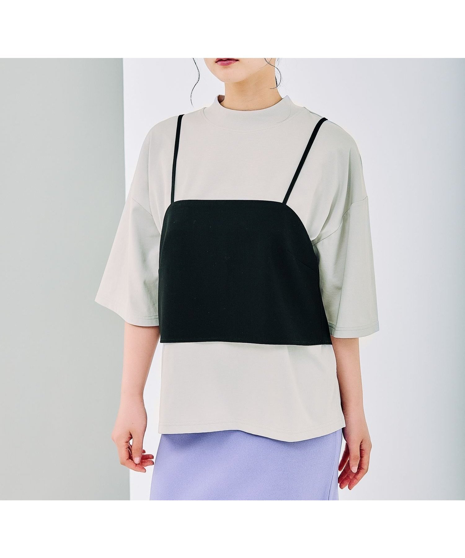【レプシィム ローリーズファーム/LEPSIM LOWRYS FARM】のモックネックT インテリア・キッズ・メンズ・レディースファッション・服の通販 founy(ファニー) 　ファッション　Fashion　レディースファッション　WOMEN　サンダル　Sandals　モックネック　Mock Neck　ワイド　Wide　ライトグレー12|ID: prp329100004497101 ipo3291000000031998197
