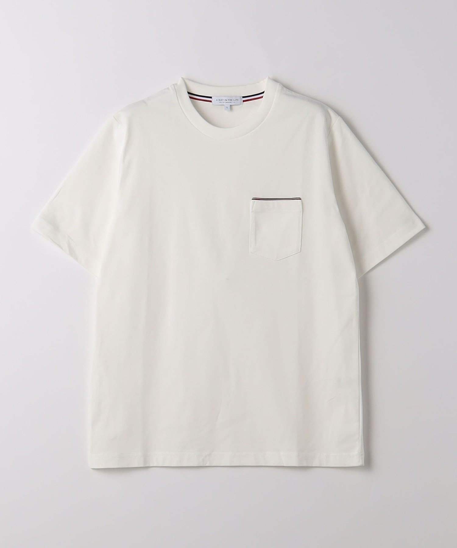 【その他のブランド/Other】のトリコロール ポケットTシャツ A DAY IN THE LIFE インテリア・キッズ・メンズ・レディースファッション・服の通販 founy(ファニー) 　ファッション　Fashion　メンズファッション　MEN　インナー　Inner　シンプル　Simple　ジャケット　Jacket　ベーシック　Basic　ポケット　Pocket　無地　Plain Color　WHITE|ID: prp329100004497179 ipo3291000000031725618