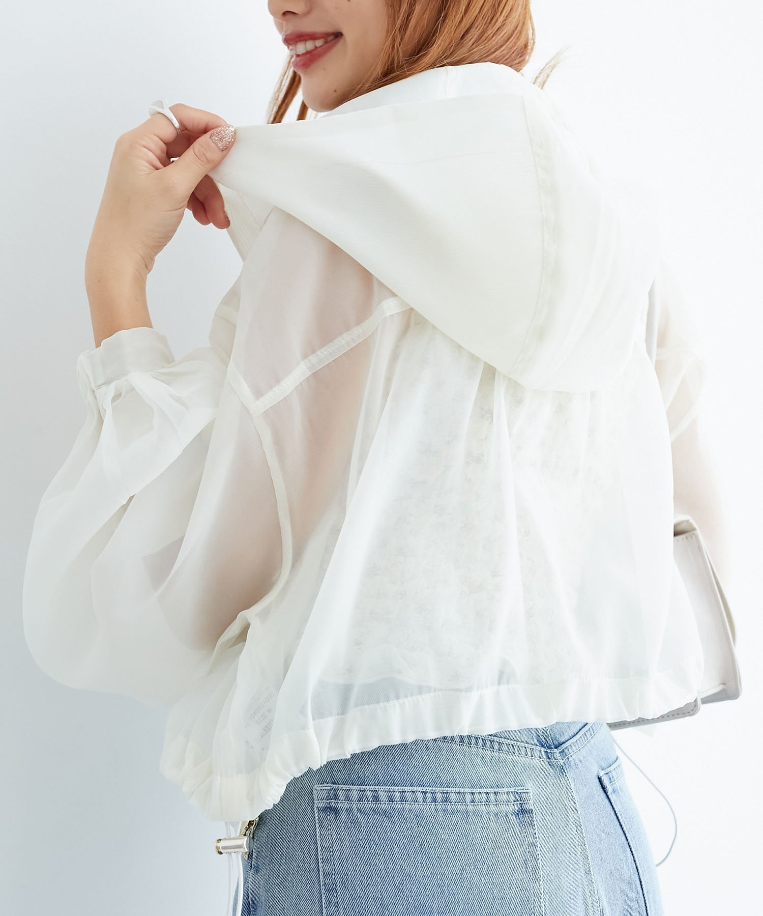 【マジェスティック レゴン/MAJESTIC LEGON】のシアーフードブルゾン インテリア・キッズ・メンズ・レディースファッション・服の通販 founy(ファニー) 　ファッション　Fashion　レディースファッション　WOMEN　アウター　Coat Outerwear　ブルゾン　Blouson/Jackets　コンパクト　Compact　ショート　Short　シンプル　Simple　ダウン　Down　トレンド　Trend　バランス　Balance　フェミニン　Feminine　ブルゾン　Blouson　ポケット　Pocket　ロング　Long　再入荷　Restock/Back In Stock/Re Arrival　夏　Summer　アイボリー|ID: prp329100004497221 ipo3291000000031725889