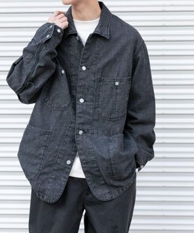 【アーバンリサーチ ドアーズ/URBAN RESEARCH DOORS / MEN】のFORK SPOON 綿麻デニムカバーオール 人気、トレンドファッション・服の通販 founy(ファニー) ファッション Fashion メンズファッション MEN カッティング Cutting カフス Cuffs スウェット Sweat デニム Denim トリプル Triple 定番 Standard パッチ Patch フィット Fit ベーシック Basic ポケット Pocket S/S・春夏 Ss・Spring/Summer 夏 Summer 2025年 2025 2025春夏・S/S Ss,Spring/Summer,2025 |ID:prp329100004497256