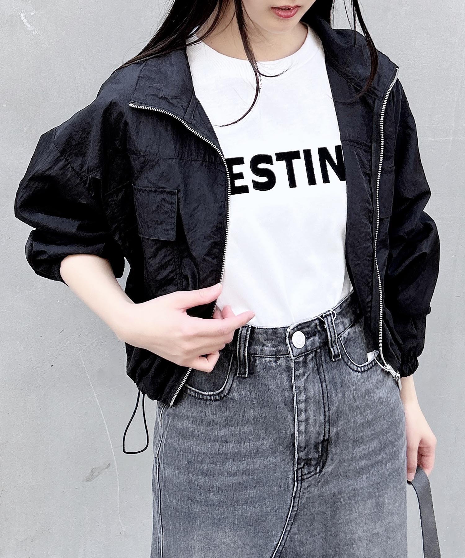 【イング/INGNI】のINGNI/Nyシアースタンドブルゾン インテリア・キッズ・メンズ・レディースファッション・服の通販 founy(ファニー) 　ファッション　Fashion　レディースファッション　WOMEN　アウター　Coat Outerwear　ブルゾン　Blouson/Jackets　おすすめ　Recommend　クール　Cool　シアー　Sheer　スタンド　Stand　ドローコード　Draw Cord　フラップ　Flap　ブルゾン　Blouson　ポケット　Pocket　クロ|ID: prp329100004497382 ipo3291000000032149894