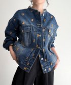 【その他のブランド/Other】の刺繍ノーカラーデニムジャケット ブルー系その他|ID: prp329100004497484 ipo3291000000031992319
