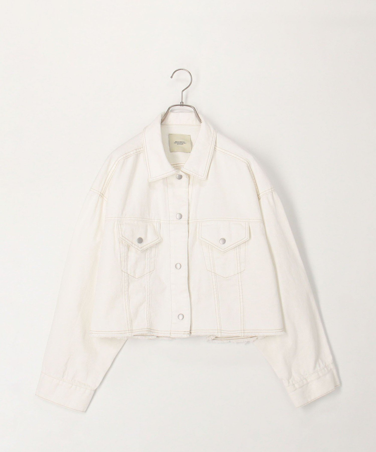 【その他のブランド/Other】のデニム/ツイルショートジャケット インテリア・キッズ・メンズ・レディースファッション・服の通販 founy(ファニー) 　ファッション　Fashion　レディースファッション　WOMEN　アウター　Coat Outerwear　ジャケット　Jackets　春　Spring　ショルダー　Shoulder　ショート　Short　ジャケット　Jacket　デニム　Denim　トレンド　Trend　ドロップ　Drop　定番　Standard　ベーシック　Basic　メタル　Metal　リメイク　Remake　ロング　Long　ワイド　Wide　おすすめ　Recommend　2025年　2025　2025春夏・S/S　Ss,Spring/Summer,2025　オフホワイト|ID: prp329100004497501 ipo3291000000031727741
