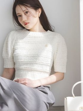 【スナイデル/SNIDEL】 ファンシーヤーンニットプルオーバー人気、トレンドファッション・服の通販 founy(ファニー) ファッション Fashion レディースファッション WOMEN トップス・カットソー Tops/Tshirt ニット Knit Tops プルオーバー Pullover コンパクト Compact シンプル Simple デニム Denim ボーダー Border |ID:prp329100004498030