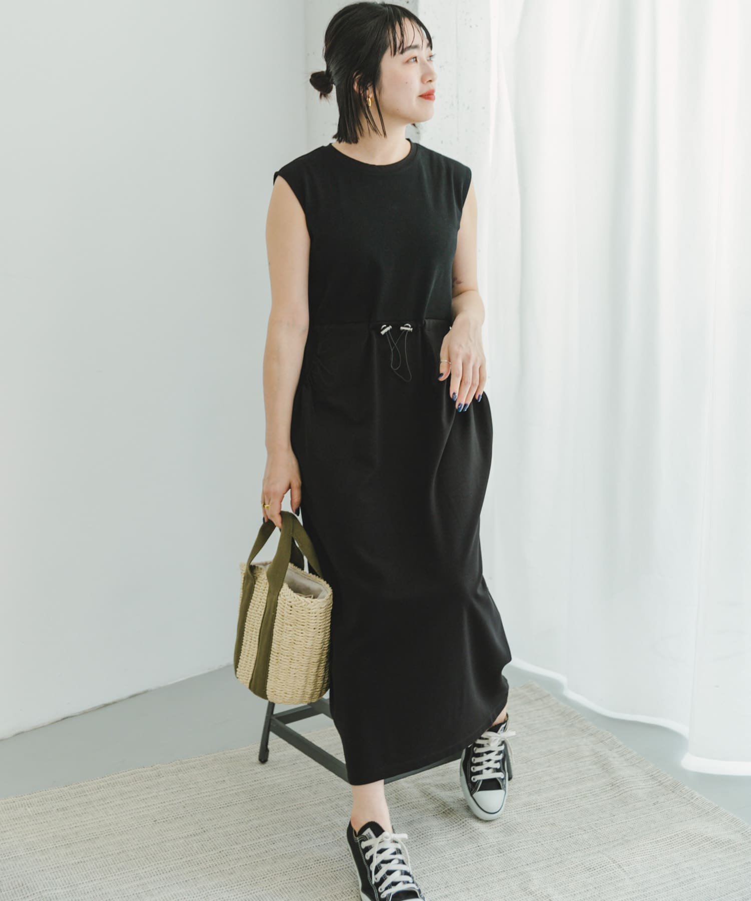 【その他のブランド/Other】のドロストドッキングワンピース インテリア・キッズ・メンズ・レディースファッション・服の通販 founy(ファニー) 　ファッション　Fashion　レディースファッション　WOMEN　ワンピース　Dress　2024年　2024　2024春夏・S/S　Ss,Spring/Summer,2024　ギャザー　Gather　ストレッチ　Stretch　ドッキング　Docking　ポケット　Pocket　夏　Summer　S/S・春夏　Ss・Spring/Summer　BLK|ID: prp329100004498105 ipo3291000000031732570