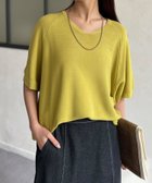 【シェトワ/Chez toi】のNEW Vネック5分袖シャリニットプルオーバー 人気、トレンドファッション・服の通販 founy(ファニー) ファッション Fashion レディースファッション WOMEN トップス・カットソー Tops/Tshirt ニット Knit Tops プルオーバー Pullover Vネック V-Neck シンプル Simple ストライプ Stripe デコルテ Decolletage 定番 Standard フェミニン Feminine リラックス Relax ワイド Wide プチプライス・低価格 Affordable おすすめ Recommend thumbnail ライムグリーン|ID: prp329100004498231 ipo3291000000031733515