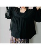 【レプシィム ローリーズファーム/LEPSIM LOWRYS FARM】のたっぷりギャザーVブラウス 人気、トレンドファッション・服の通販 founy(ファニー) ファッション Fashion レディースファッション Fashion for Women トップス・カットソー Cut & Sew Tops シャツ・ブラウス・オフィスカジュアル Elegant Blouses & Button-Ups おすすめ Recommended / Our Picks ギャザー Gathered, Ruffled シアー Sheer, See-Through デニム Denim, Jeans Material ネックレス Necklace, Pendant Necklace thumbnail ブラック09|ID: prp329100004498267 ipo3291000000033144070