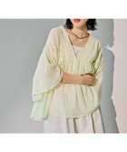 【レプシィム ローリーズファーム/LEPSIM LOWRYS FARM】のたっぷりギャザーVブラウス 人気、トレンドファッション・服の通販 founy(ファニー) ファッション Fashion レディースファッション Fashion for Women トップス・カットソー Cut & Sew Tops シャツ・ブラウス・オフィスカジュアル Elegant Blouses & Button-Ups おすすめ Recommended / Our Picks ギャザー Gathered, Ruffled シアー Sheer, See-Through デニム Denim, Jeans Material ネックレス Necklace, Pendant Necklace thumbnail イエロー62|ID: prp329100004498267 ipo3291000000033144080