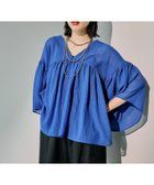 【レプシィム ローリーズファーム/LEPSIM LOWRYS FARM】のたっぷりギャザーVブラウス 人気、トレンドファッション・服の通販 founy(ファニー) ファッション Fashion レディースファッション Fashion for Women トップス・カットソー Cut & Sew Tops シャツ・ブラウス・オフィスカジュアル Elegant Blouses & Button-Ups おすすめ Recommended / Our Picks ギャザー Gathered, Ruffled シアー Sheer, See-Through デニム Denim, Jeans Material ネックレス Necklace, Pendant Necklace thumbnail ブルー85|ID: prp329100004498267 ipo3291000000033144081