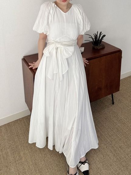 【リリーブラウン/Lily Brown】のバックリボンボリュームスリーブワンピース 人気、トレンドファッション・服の通販 founy(ファニー) 　ファッション　Fashion　レディースファッション　WOMEN　ワンピース　Dress　オレンジ　Orange　カシュクール　Cachecoeur　スリーブ　Sleeve　チェック　Check　フェミニン　Feminine　リゾート　Resort　リボン　Ribbon　人気　Popularity　夏　Summer　 other-1|ID: prp329100004498272 ipo3291000000031733937