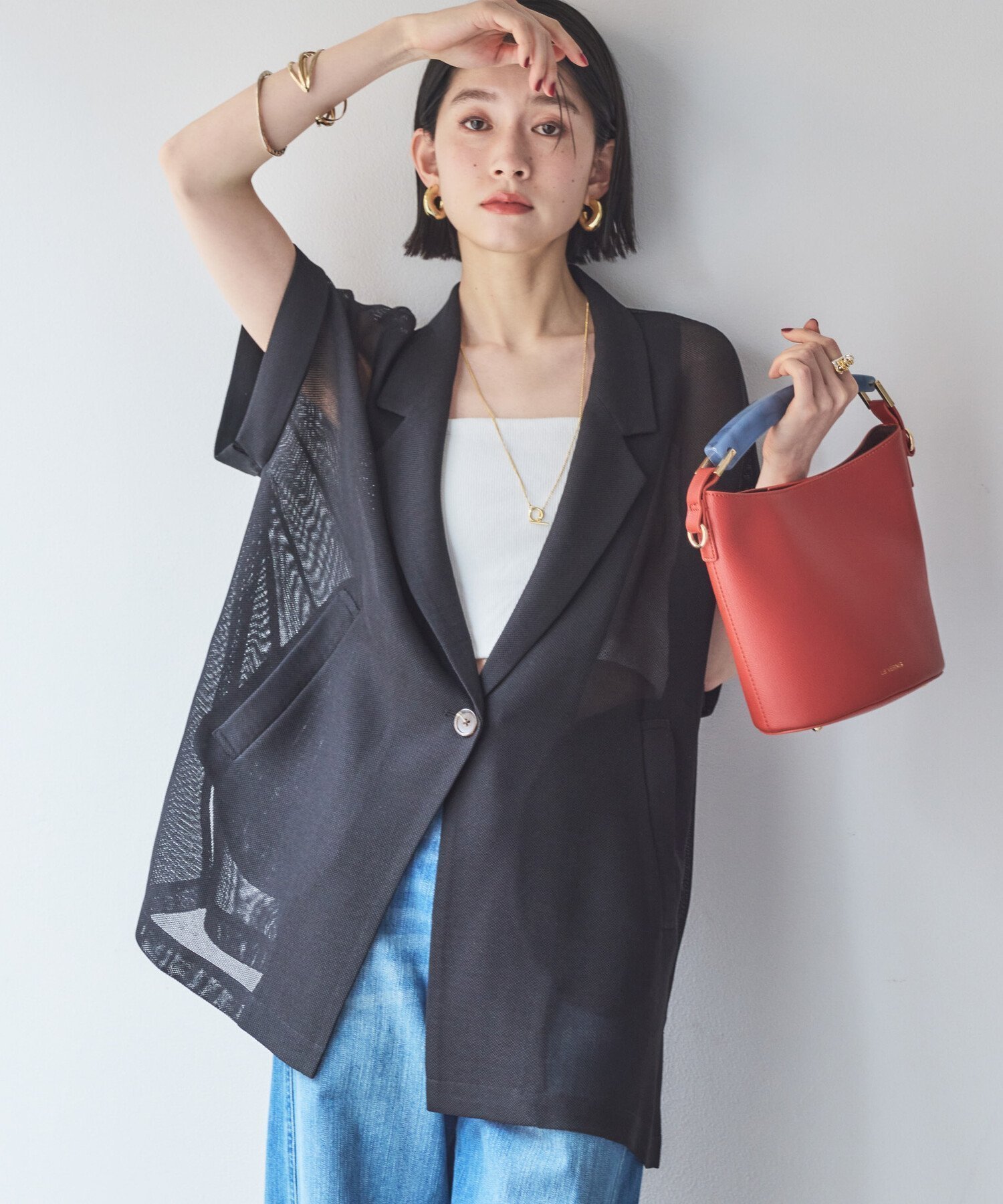 【ドゥ アルシーヴ/Doux archives】のメッシュフレンチスリーブジャケット 人気、トレンドファッション・服の通販 founy(ファニー) 　ファッション　Fashion　レディースファッション　WOMEN　アウター　Coat Outerwear　ジャケット　Jackets　インナー　Inner　シアー　Sheer　切替　Switching　 other-1|ID: prp329100004498348 ipo3291000000031939380