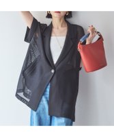 【ドゥ アルシーヴ/Doux archives】のメッシュフレンチスリーブジャケット 人気、トレンドファッション・服の通販 founy(ファニー) ファッション Fashion レディースファッション WOMEN アウター Coat Outerwear ジャケット Jackets インナー Inner シアー Sheer 切替 Switching |ID:prp329100004498348