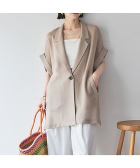 【ドゥ アルシーヴ/Doux archives】のメッシュフレンチスリーブジャケット 人気、トレンドファッション・服の通販 founy(ファニー) ファッション Fashion レディースファッション WOMEN アウター Coat Outerwear ジャケット Jackets インナー Inner シアー Sheer 切替 Switching |ID:prp329100004498348