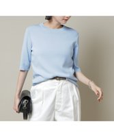 【ナノ ユニバース/nano universe】の洗濯機洗い可UVカット接触冷感半袖ニット 人気、トレンドファッション・服の通販 founy(ファニー) ファッション Fashion レディースファッション Fashion for Women トップス・カットソー Cut & Sew Tops ニット Knit Tops & Sweaters 春 Spring コンパクト Compact, Small Size シンプル Simple, Minimal ダメージ Distressed, Destroyed デニム Denim, Jeans Material ベーシック Basic, Essential 半袖 Short Sleeve, Half Sleeve S/S・春夏 SS, Spring/Summer, Warm Season 夏 Summer ビジネス 仕事 通勤 Business / Work / Commuting 2025年 2025 2025-2026秋冬・A/W Autumn/Winter 2025–26 AW25–26 |ID:prp329100004498429
