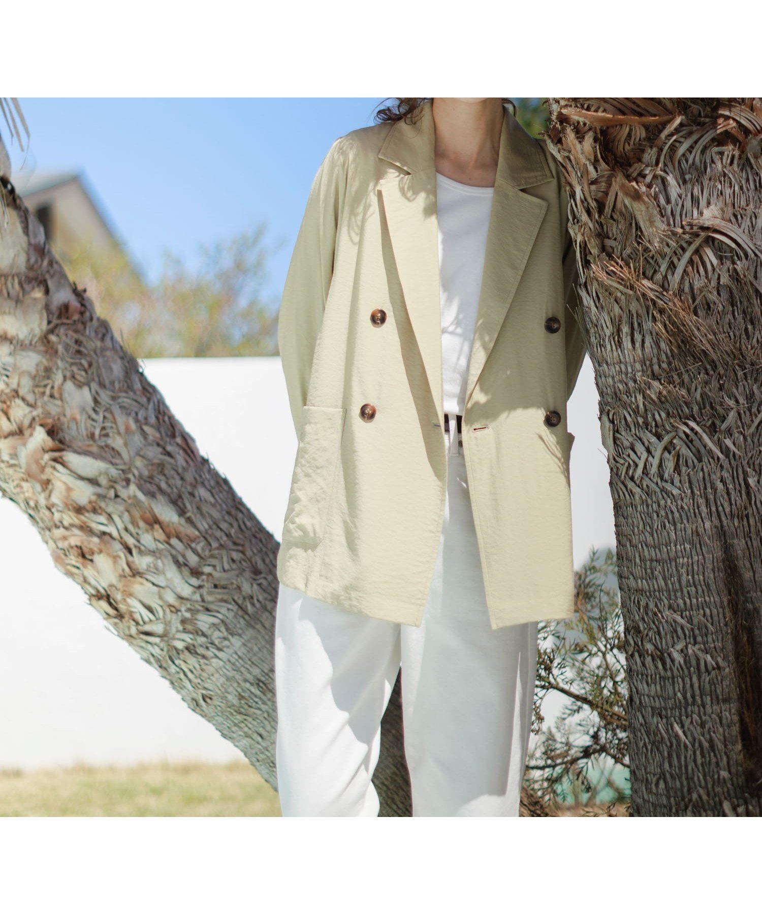 【サニーレーベル/Sonny Label / URBAN RESEARCH】のライトシアージャケット インテリア・キッズ・メンズ・レディースファッション・服の通販 founy(ファニー) 　ファッション　Fashion　レディースファッション　WOMEN　アウター　Coat Outerwear　ジャケット　Jackets　2025年　2025　2025春夏・S/S　Ss,Spring/Summer,2025　おすすめ　Recommend　インナー　Inner　キャミソール　Camisole　シアー　Sheer　デニム　Denim　トレンド　Trend　ロング　Long　夏　Summer　S/S・春夏　Ss・Spring/Summer　ベージュ|ID: prp329100004498492 ipo3291000000032367582