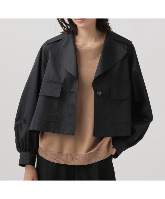 【エルーラ/Elura】のビッグカラーショートコート/989935 インテリア・キッズ・メンズ・レディースファッション・服の通販 founy(ファニー) https://founy.com/ ファッション Fashion レディースファッション WOMEN アウター Coat Outerwear コート Coats ギャザー Gather ショート Short フェミニン Feminine |ID: prp329100004498668 ipo3291000000031872833