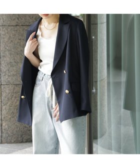 【フリーズマート/FREE'S MART】の金ボタンダブルブレストジャケット 人気、トレンドファッション・服の通販 founy(ファニー) ファッション Fashion レディースファッション WOMEN アウター Coat Outerwear ジャケット Jackets おすすめ Recommend デニム Denim 夏 Summer |ID:prp329100004498696