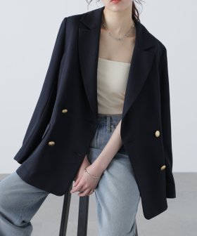 【フリーズマート/FREE'S MART】の金ボタンダブルブレストジャケット 人気、トレンドファッション・服の通販 founy(ファニー) ファッション Fashion レディースファッション WOMEN アウター Coat Outerwear ジャケット Jackets おすすめ Recommend デニム Denim 夏 Summer |ID:prp329100004498696
