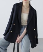 【フリーズマート/FREE'S MART】の金ボタンダブルブレストジャケット 人気、トレンドファッション・服の通販 founy(ファニー) ファッション Fashion レディースファッション WOMEN アウター Coat Outerwear ジャケット Jackets おすすめ Recommend デニム Denim 夏 Summer thumbnail ネイビー|ID: prp329100004498696 ipo3291000000032362421