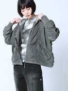【ラシュッド/LASUD】のシャーリングミリタリーライクブルゾン チャコールグレー|ID: prp329100004498704 ipo3291000000031872968