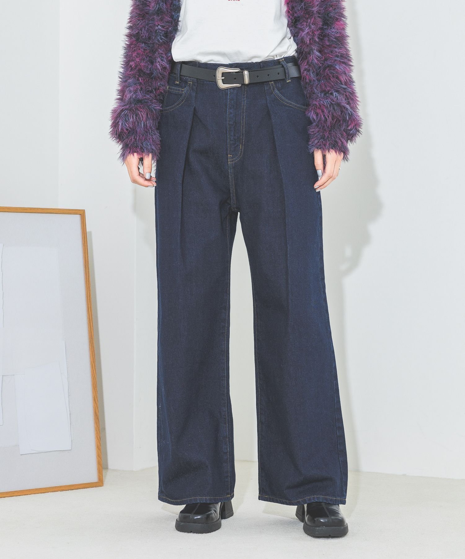 【ジーナシス/JEANASiS】のタックデニムワイドパンツ インテリア・キッズ・メンズ・レディースファッション・服の通販 founy(ファニー) 　ファッション　Fashion　レディースファッション　WOMEN　パンツ　Pants　おすすめ　Recommend　アメリカン　American　グラデーション　Gradation　ショート　Short　ジャケット　Jacket　デニム　Denim　ワイド　Wide　ヴィンテージ　Vintage　ワンウォッシュ|ID: prp329100004498798 ipo3291000000031738129
