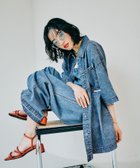 【レプシィム ローリーズファーム/LEPSIM LOWRYS FARM】のBIGデニム5分袖シャツチュニック ケミカルブルー86|ID: prp329100004498803 ipo3291000000031937255