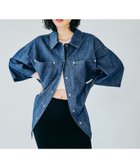 【レプシィム ローリーズファーム/LEPSIM LOWRYS FARM】のBIGデニム5分袖シャツチュニック ネイビーインディゴ89|ID: prp329100004498803 ipo3291000000031937257