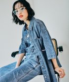 【レプシィム ローリーズファーム/LEPSIM LOWRYS FARM】のBIGデニム5分袖シャツチュニック ケミカルブルー86|ID: prp329100004498803 ipo3291000000032576157