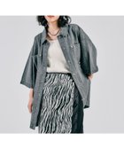 【レプシィム ローリーズファーム/LEPSIM LOWRYS FARM】のBIGデニム5分袖シャツチュニック ケミカルライトグレー12|ID: prp329100004498803 ipo3291000000032576158