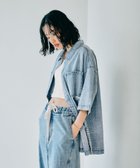 【レプシィム ローリーズファーム/LEPSIM LOWRYS FARM】のBIGデニム5分袖シャツチュニック ケミカルインディゴ84|ID: prp329100004498803 ipo3291000000032576160