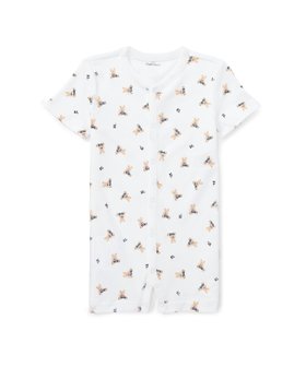 【ラルフローレン/RALPH LAUREN / KIDS】 (ベビー)Polo ベア コットン ショートオール人気、トレンドファッション・服の通販 founy(ファニー) ファッション Fashion キッズファッション KIDS ショート Short プリント Print ベビー Baby モチーフ Motif 半袖 Short Sleeve |ID:prp329100004498813