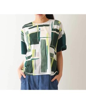 【ヒロコビス/HIROKO BIS】のブロッキングプリントデザインプルオーバー /洗える 人気、トレンドファッション・服の通販 founy(ファニー) ファッション Fashion レディースファッション WOMEN トップス・カットソー Tops/Tshirt プルオーバー Pullover おすすめ Recommend カットソー Cut And Sew グラフィック Graphic シフォン Chiffon ジャージ Jersey ジャージー Jersey チュニック Tunic フォルム Form プリント Print ヘムライン Hemline ボックス Box ボトム Bottom 洗える Washable 無地 Plain Color |ID:prp329100004498840