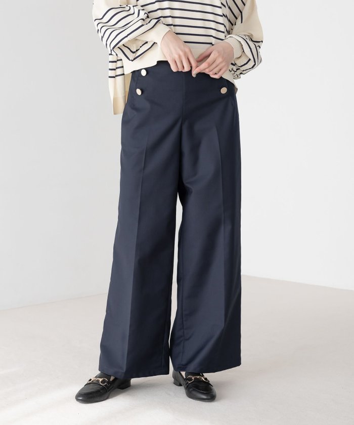【エルーラ/Elura】のマリンワイドパンツ/320036 インテリア・キッズ・メンズ・レディースファッション・服の通販 founy(ファニー) https://founy.com/ ファッション Fashion レディースファッション WOMEN パンツ Pants おすすめ Recommend ショート Short シンプル Simple センター Center トレンチ Trench ミドル Middle 再入荷 Restock/Back In Stock/Re Arrival 春 Spring |ID: prp329100004498844 ipo3291000000031994101