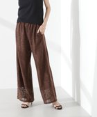 【ナノ ユニバース/nano universe】のサイド切り替えレースパンツ 人気、トレンドファッション・服の通販 founy(ファニー) ファッション Fashion レディースファッション WOMEN パンツ Pants ウォッシャブル Washable カットソー Cut And Sew サテン Satin ジャケット Jacket ストレート Straight フェミニン Feminine ベーシック Basic レース Race ロング Long 2025年 2025 2025春夏・S/S Ss,Spring/Summer,2025 thumbnail ブラウン|ID: prp329100004498890 ipo3291000000032343692